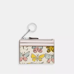 Coach Mini Skinny Id Case With Butterfly Print
